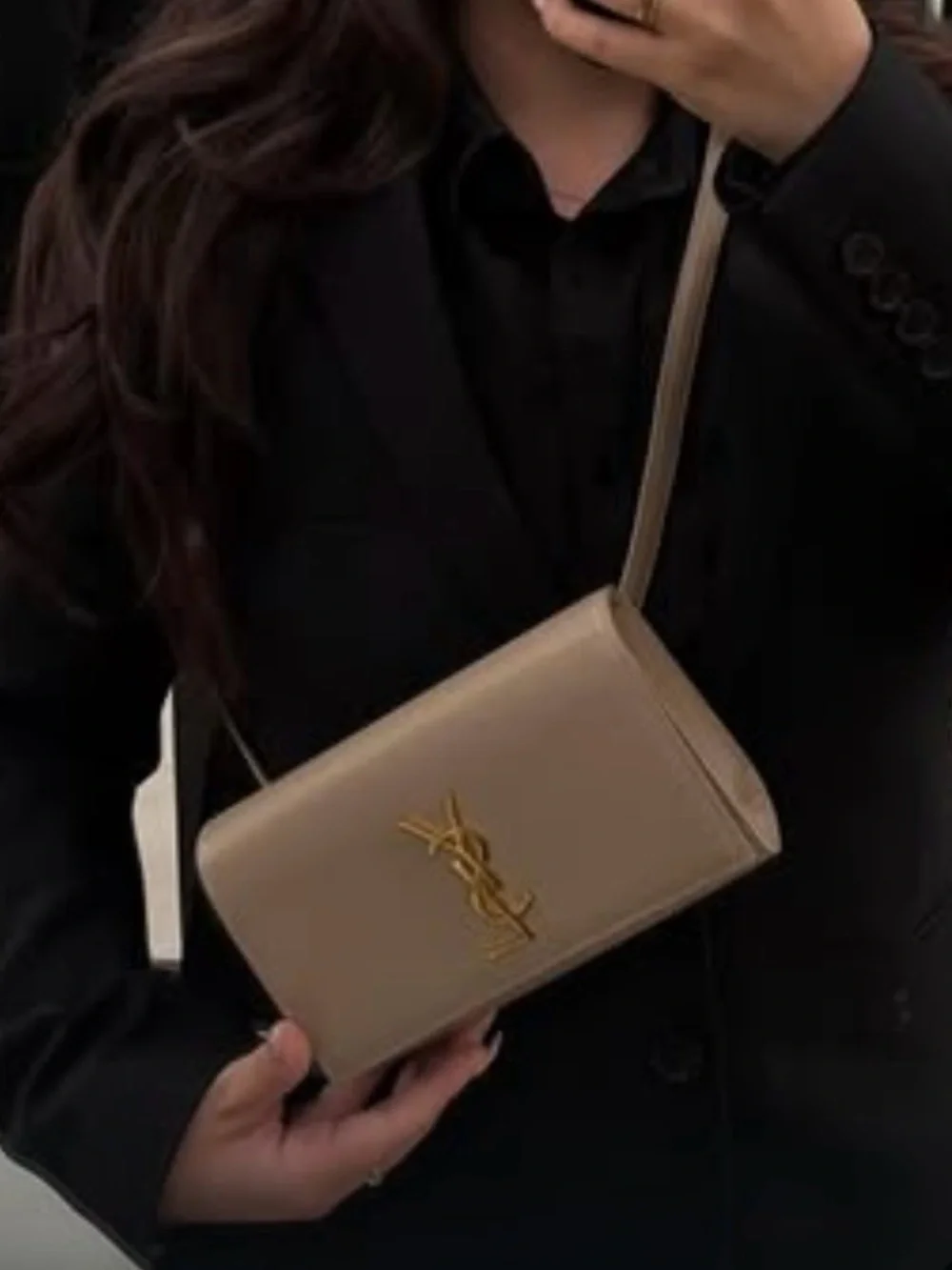 Saint Laurent Kate Belt Bag Grain De Poudre Dark Beige, brand new! - Picture 6 of 6